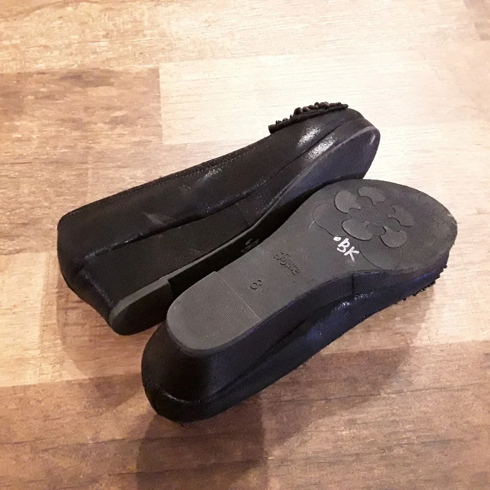 Justice girls  dress black platforms bow detail shoes size 8